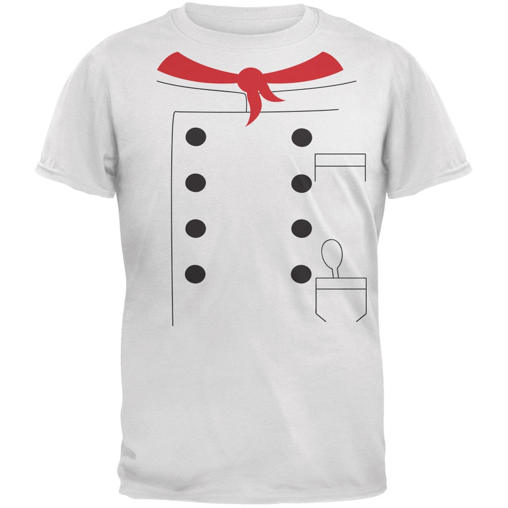 Halloween Chef Costume White Adult T-Shirt Men's T-Shirts Old Glory