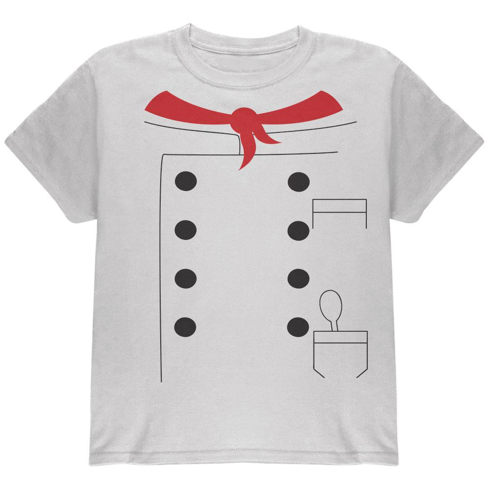 Halloween Chef Costume White Youth T-Shirt Youth T-Shirts Old Glory