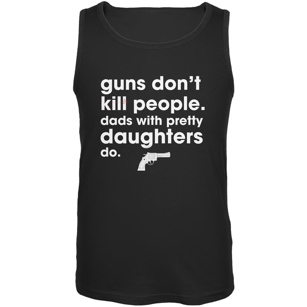 Father's Day Guns Don't Kill People Black Adult Tank Top Men's Tank Tops Old Glory 2XL Black