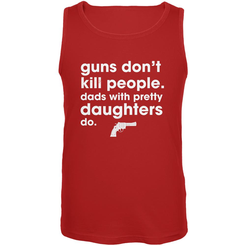 Father's Day Guns Don't Kill People Red Adult Tank Top Men's Tank Tops Old Glory 2XL Red