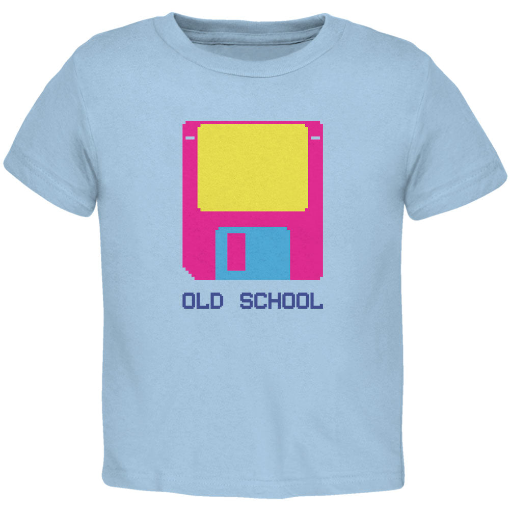Floppy Disc Old School 8 Bit Light Blue Toddler T-Shirt Toddler T-Shirts global 2T Light Blue