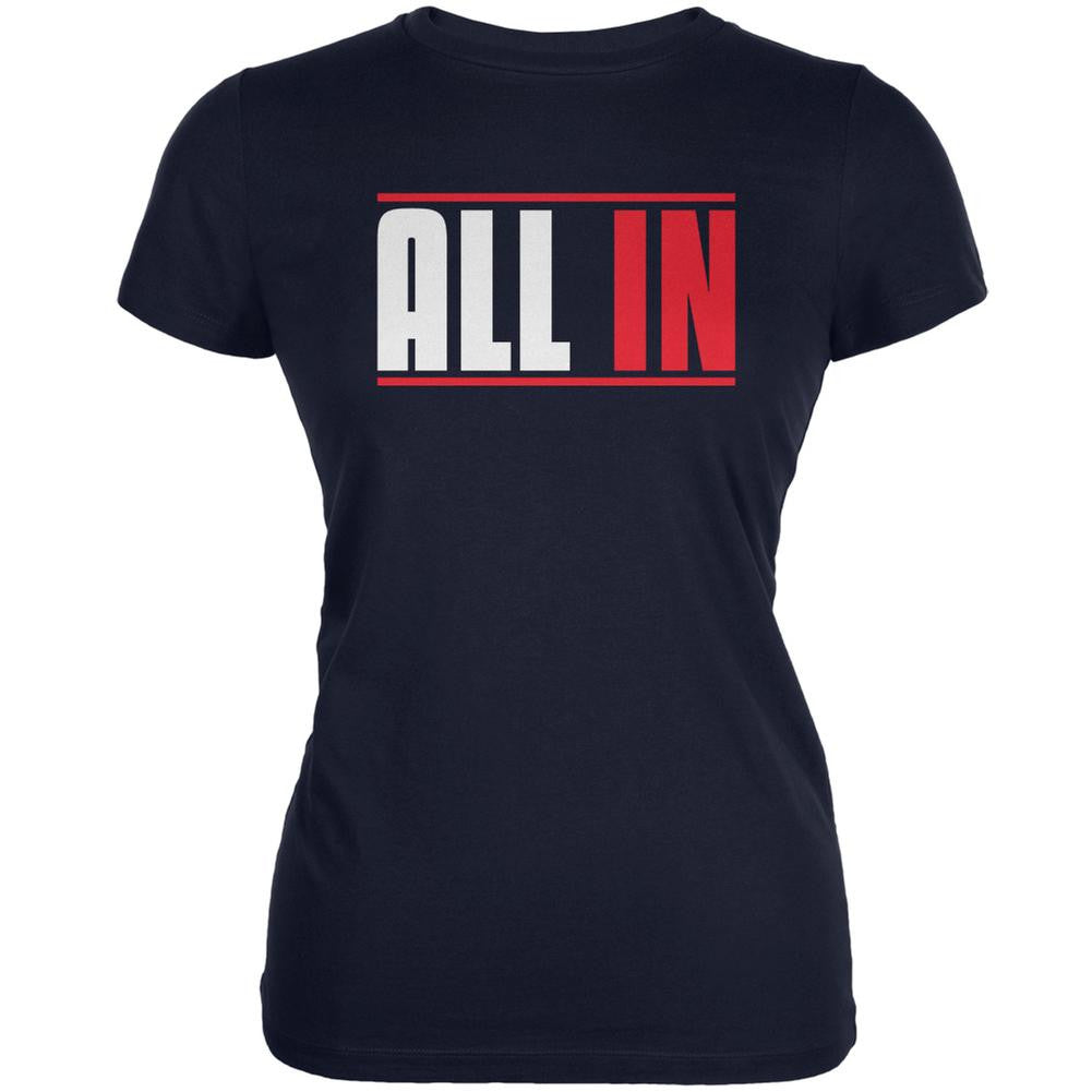 All In Navy Juniors Soft T-Shirt Juniors T-Shirts Old Glory 2XL Blue