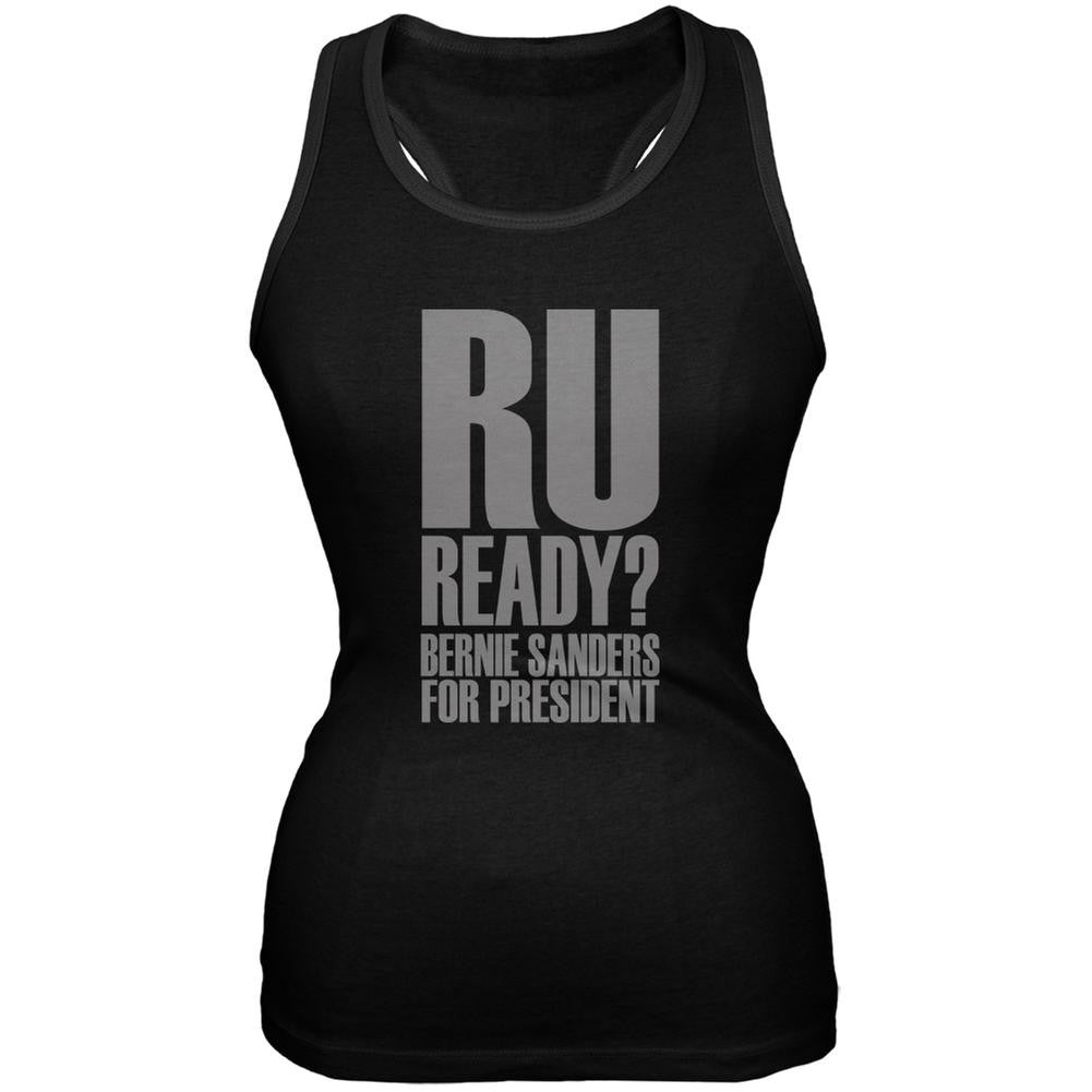 Bernie Sanders Are You Ready 2016 Black Juniors Soft Tank Top Juniors Tank Tops Old Glory 2XL Black