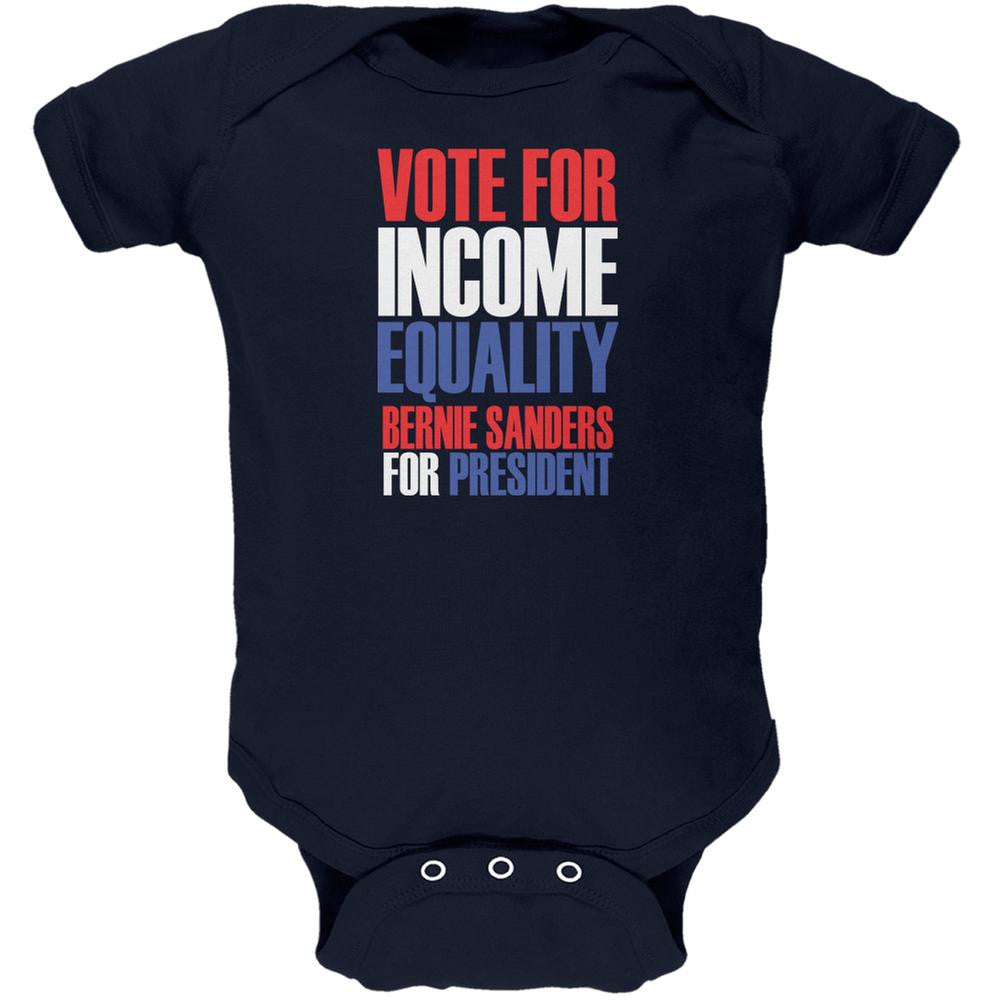 Bernie Sanders Income Equality 2016 Navy Soft Baby One Piece Baby One Piece Old Glory 0-3M Blue