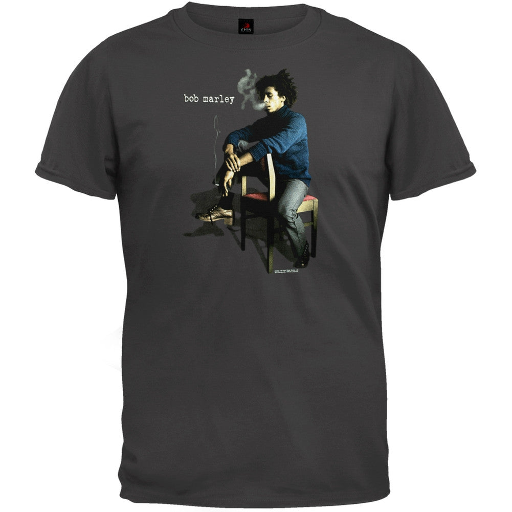 Bob Marley - Chair T-Shirt Men's T-Shirts Bob Marley SM Grey