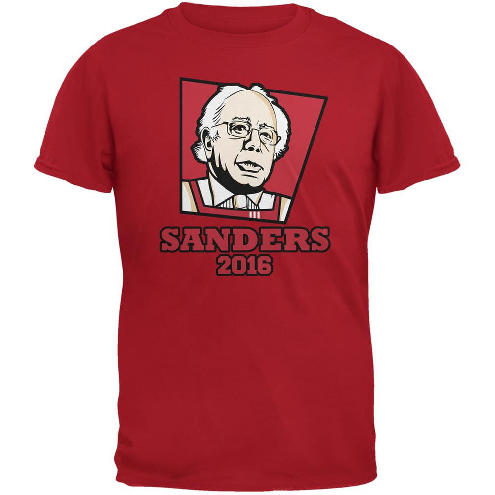 Election 2016 Kentucky Fried Bernie Sanders Red Adult T-Shirt Men's T-Shirts Old Glory 2XL Red
