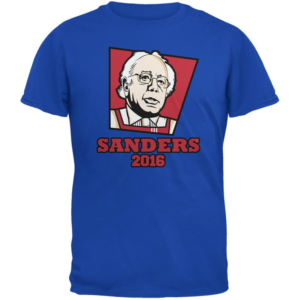Election 2016 Kentucky Fried Bernie Sanders Royal Adult T-Shirt Men's T-Shirts Old Glory 2XL Blue