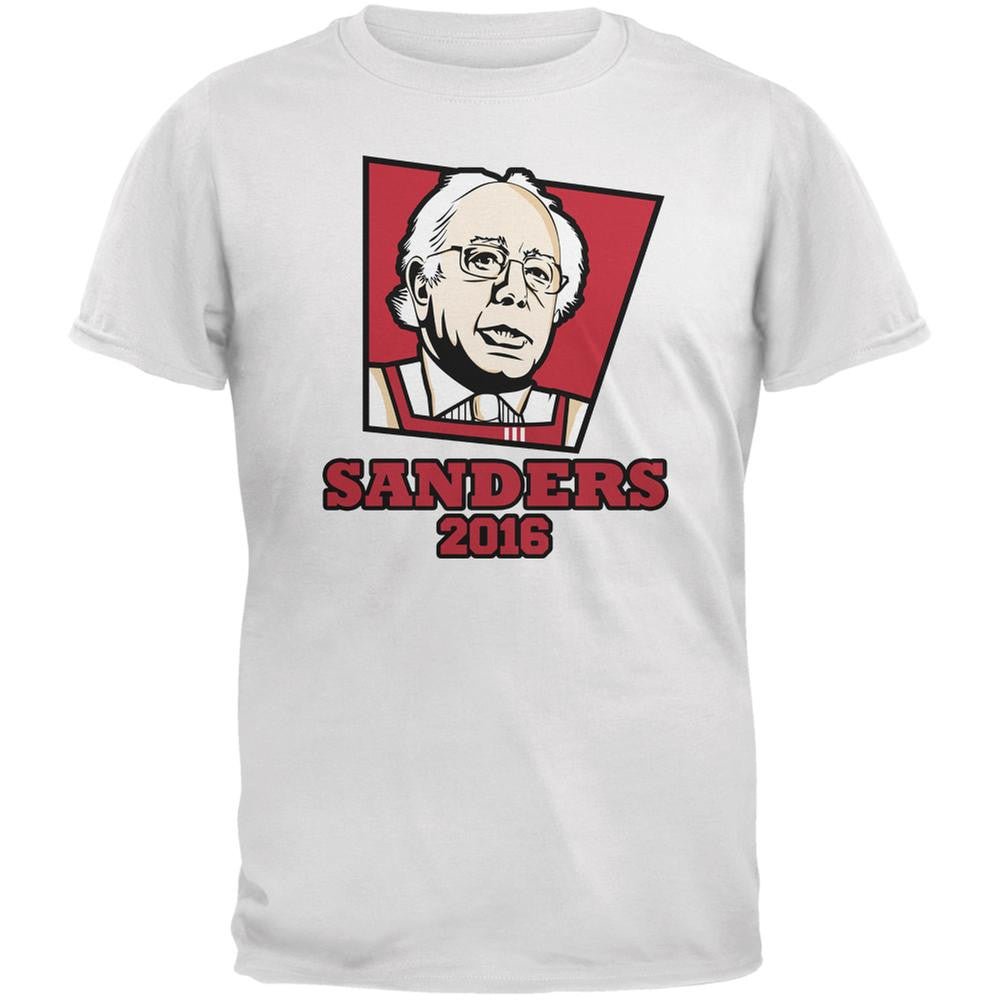Election 2016 Kentucky Fried Bernie Sanders White Adult T-Shirt Men's T-Shirts Old Glory 2XL White