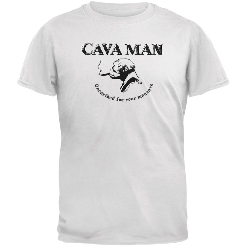Cava Man White Adult T-Shirt Men's T-Shirts Old Glory 2XL White