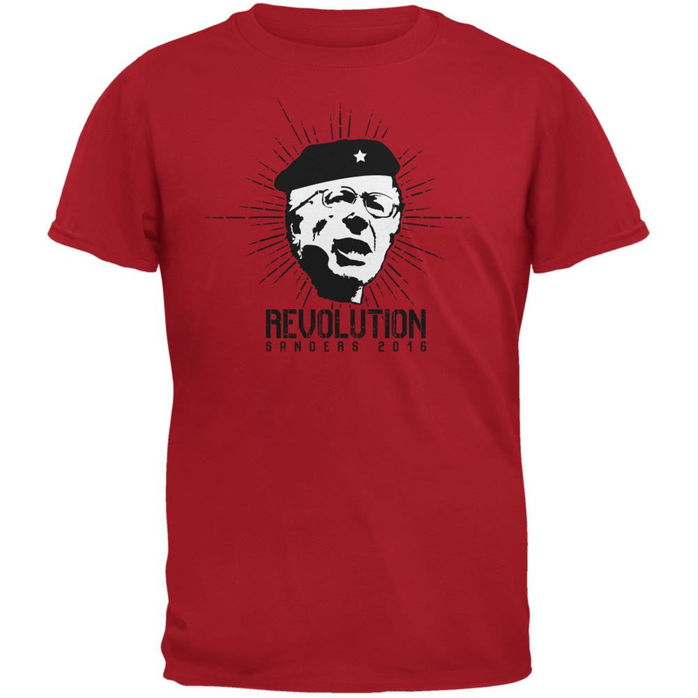 Election 2016 Bernie Sanders Che Guevara Parody Red Adult T-Shirt Men's T-Shirts Old Glory 2XL Red