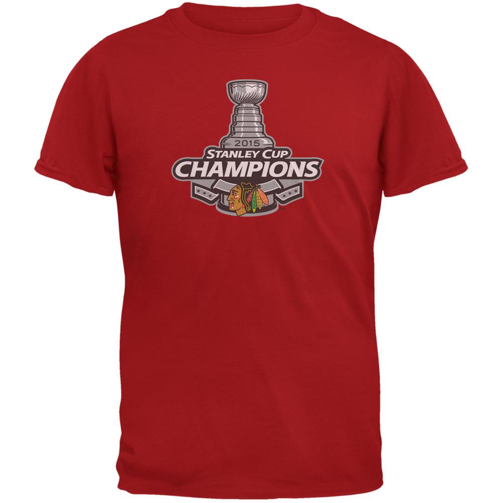 Chicago Blackhawks 2015 Stanley Cup Champions Red Soft T-Shirt