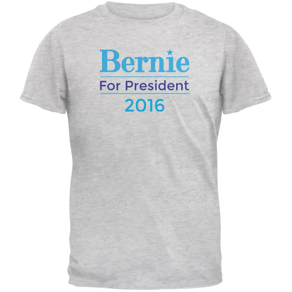Election 2016 Bernie Sanders for President Light Heather Grey Adult T-Shirt Men's T-Shirts Old Glory 2XL Grey