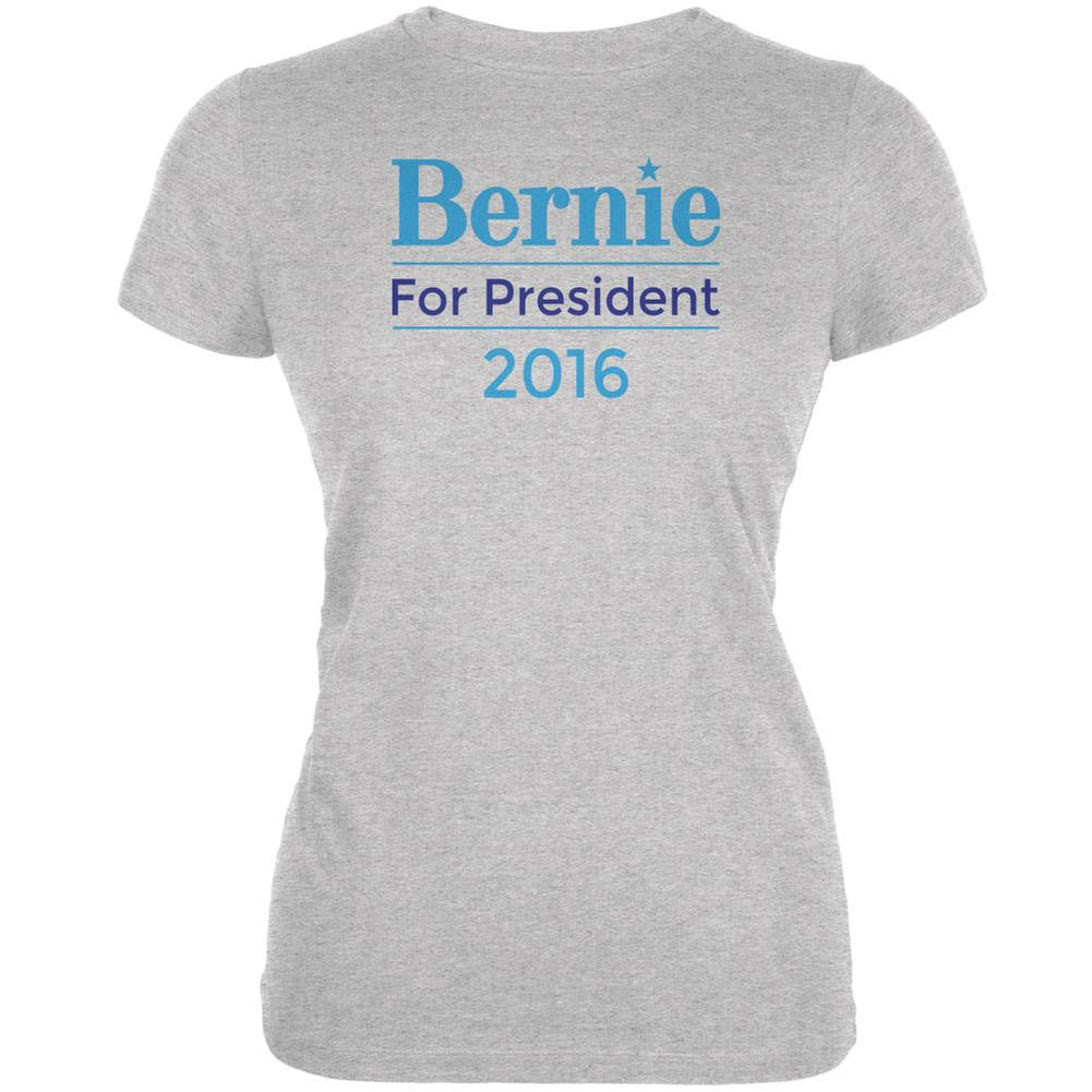 Election 2016 Bernie Sanders for President Heather Grey Juniors Soft T-Shirt Juniors T-Shirts Old Glory 2XL Grey