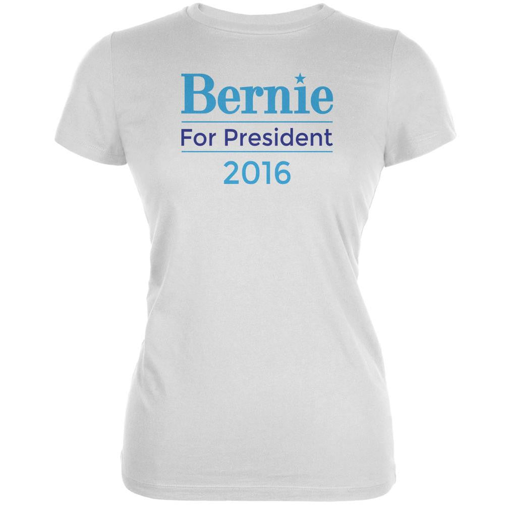 Election 2016 Bernie Sanders for President White Juniors Soft T-Shirt Juniors T-Shirts Old Glory 2XL White