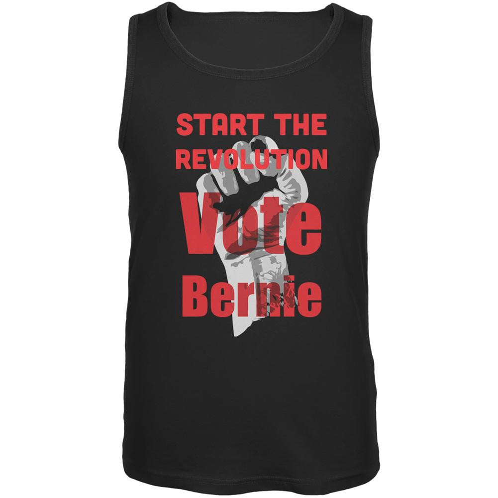 Election 2016 Bernie Sanders Start the Revolution Black Adult Tank Top Men's Tank Tops Old Glory 2XL Black