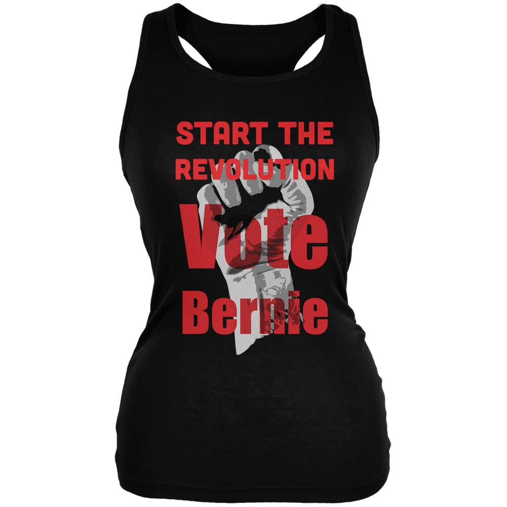 Election 2016 Bernie Sanders Start the Revolution Black Juniors Soft Tank Top Juniors T-Shirts Old Glory 2XL Black
