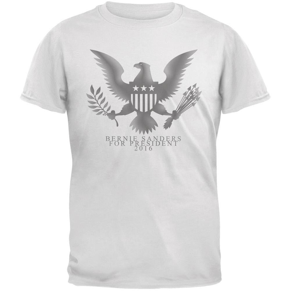 Bernie Sanders President 2016 Seal White Adult T-Shirt Men's T-Shirts Old Glory 2XL White