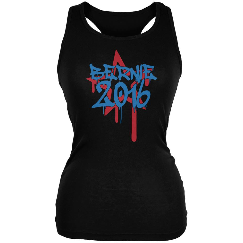 Election 2016 Bernie 2016 Graffiti Black Juniors Soft Tank Top Juniors Tank Tops Old Glory 2XL Black