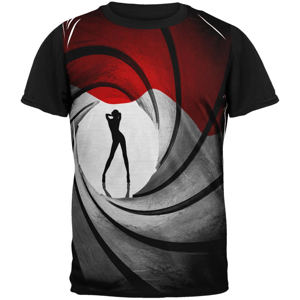 Secret Agent Adult Black Back T-Shirt Men's T-Shirts Old Glory SM Multi