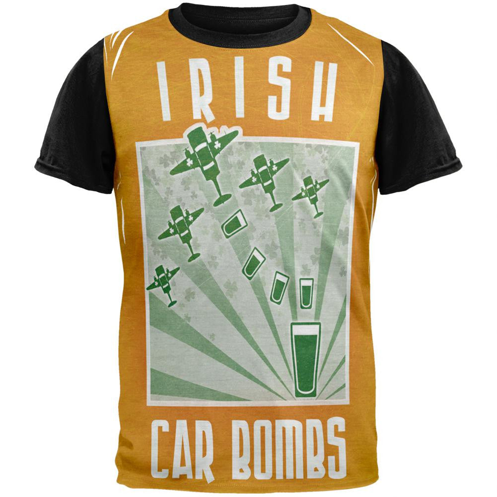 St. Patricks Day Irish Car Bombs Adult Black Back T-Shirt Men's T-Shirts Old Glory SM Multi