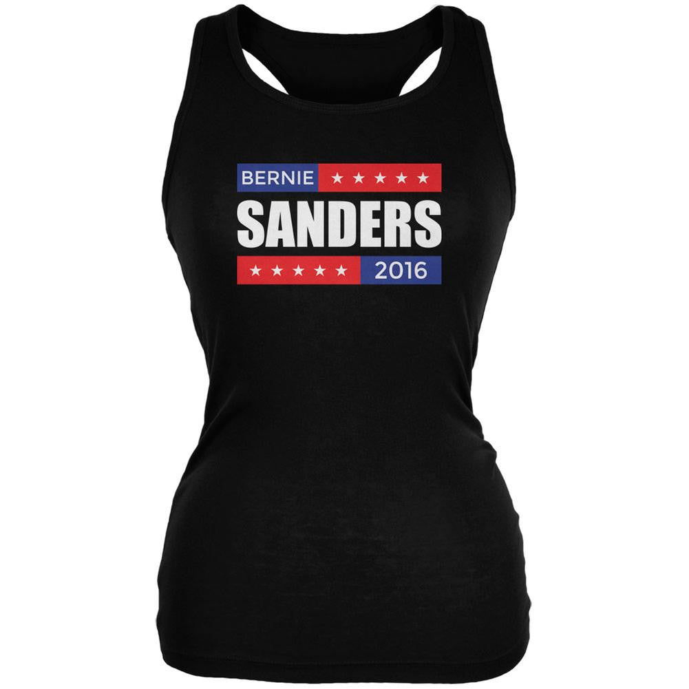 Election 2016 Bernie Sanders Stacked Black Juniors Soft Tank Top Juniors Tank Tops Old Glory 2XL Black