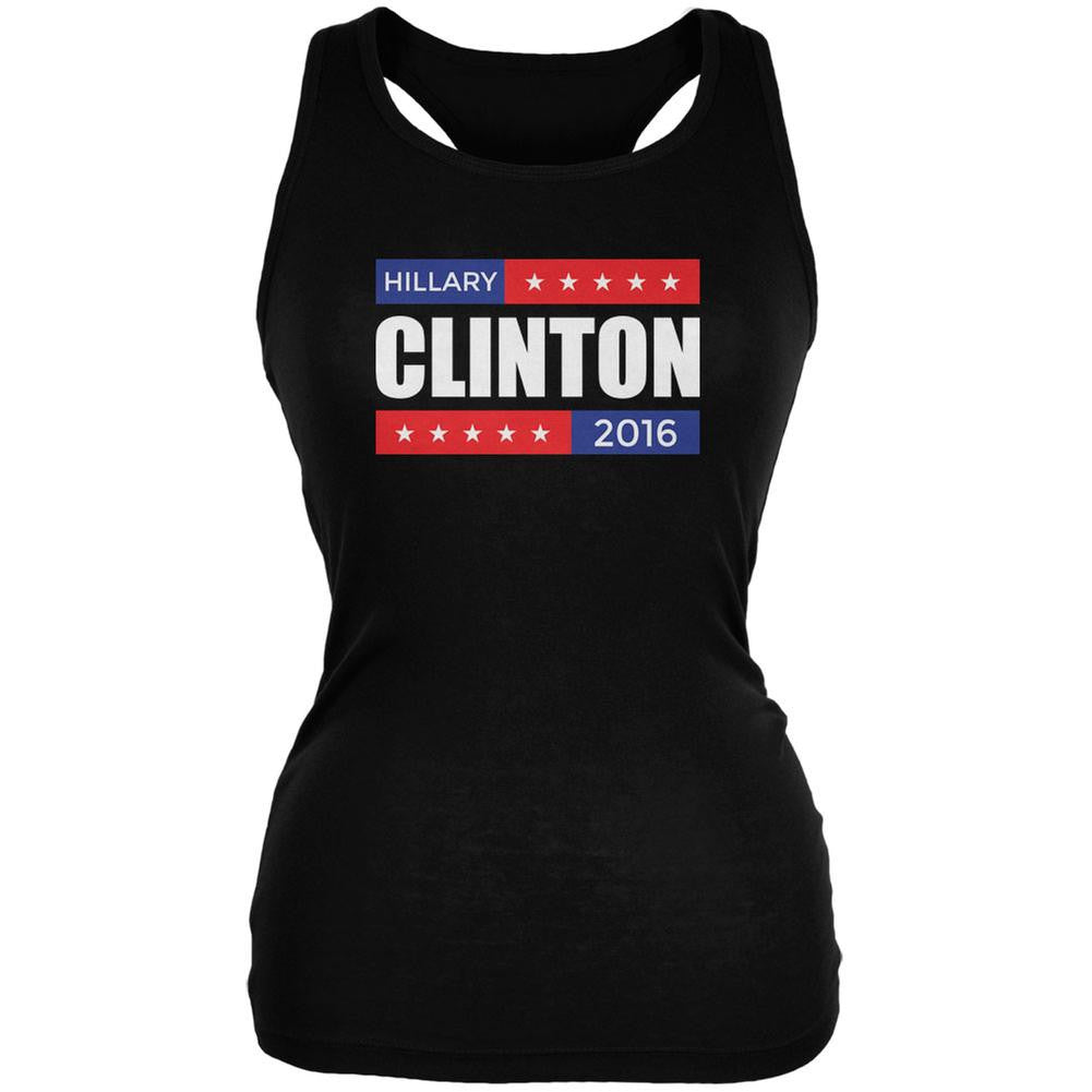 Election 2016 Hillary Clinton Stacked Black Juniors Soft Tank Top Juniors Tank Tops Old Glory 2XL Black
