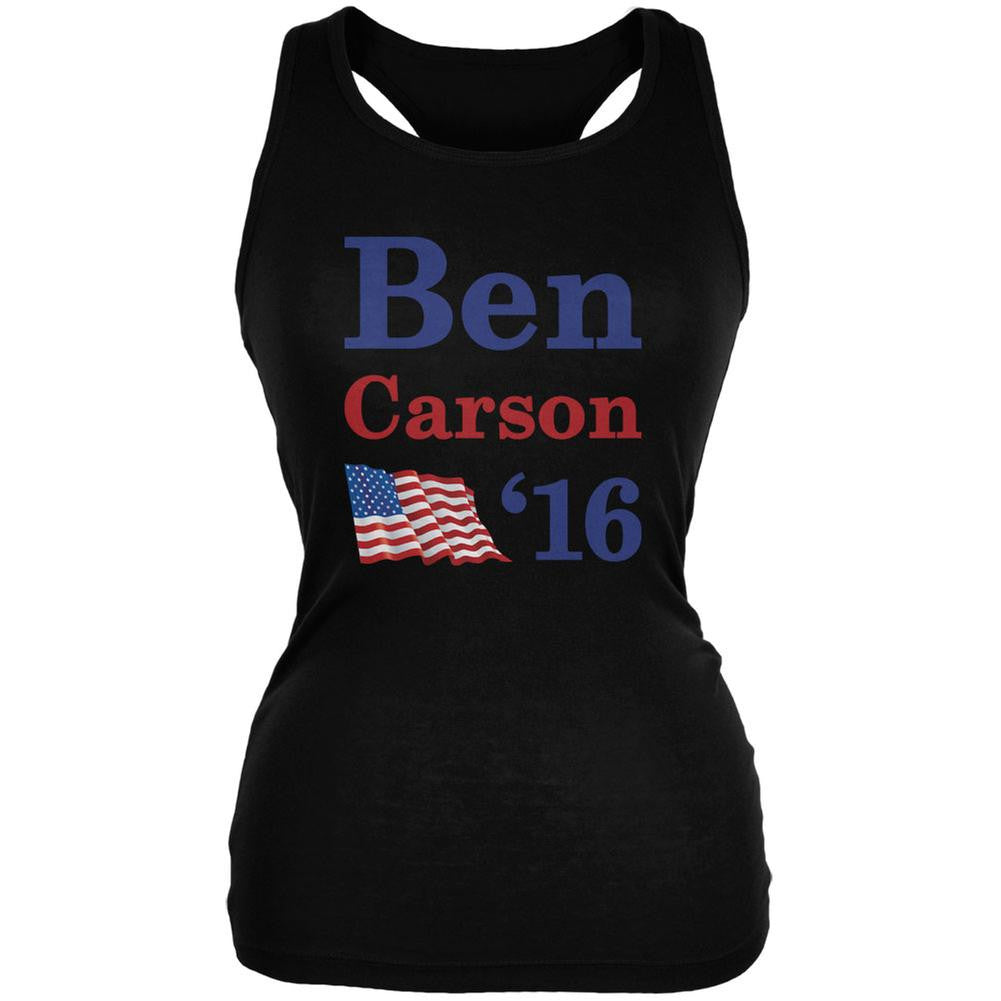 Election 2016 16 Flag Ben Carson Black Juniors Soft Tank Top Juniors Tank Tops Old Glory 2XL Black
