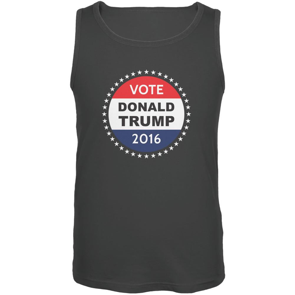 Election 2020 Donald Trump Badge Charcoal Grey Adult Tank Top Men's Tank Tops Old Glory 2XL Grey