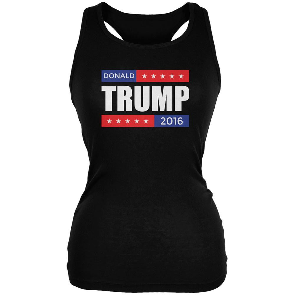 Election 2016 Donald Trump Stacked Black Juniors Soft Tank Top Juniors Tank Tops Old Glory 2XL Black