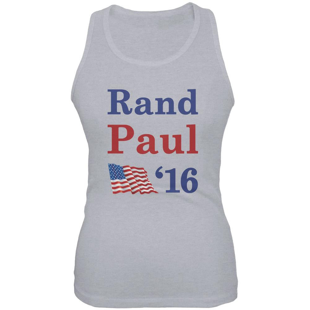 Election 2016 16 Flag Rand Paul Heather Grey Juniors Soft Tank Top Juniors Tank Tops Old Glory 2XL Grey