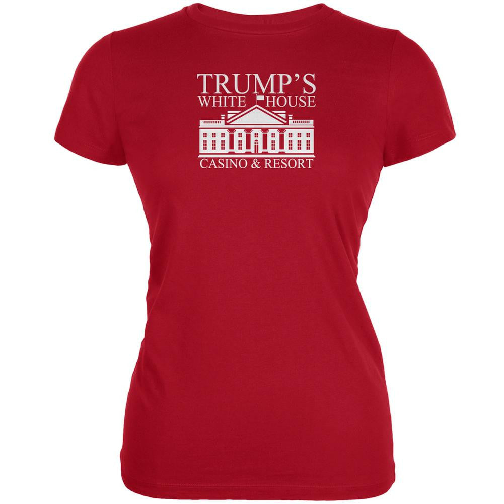 Election 2016 Trump White House Funny Red Juniors Soft T-Shirt Juniors T-Shirts Old Glory 2XL Red
