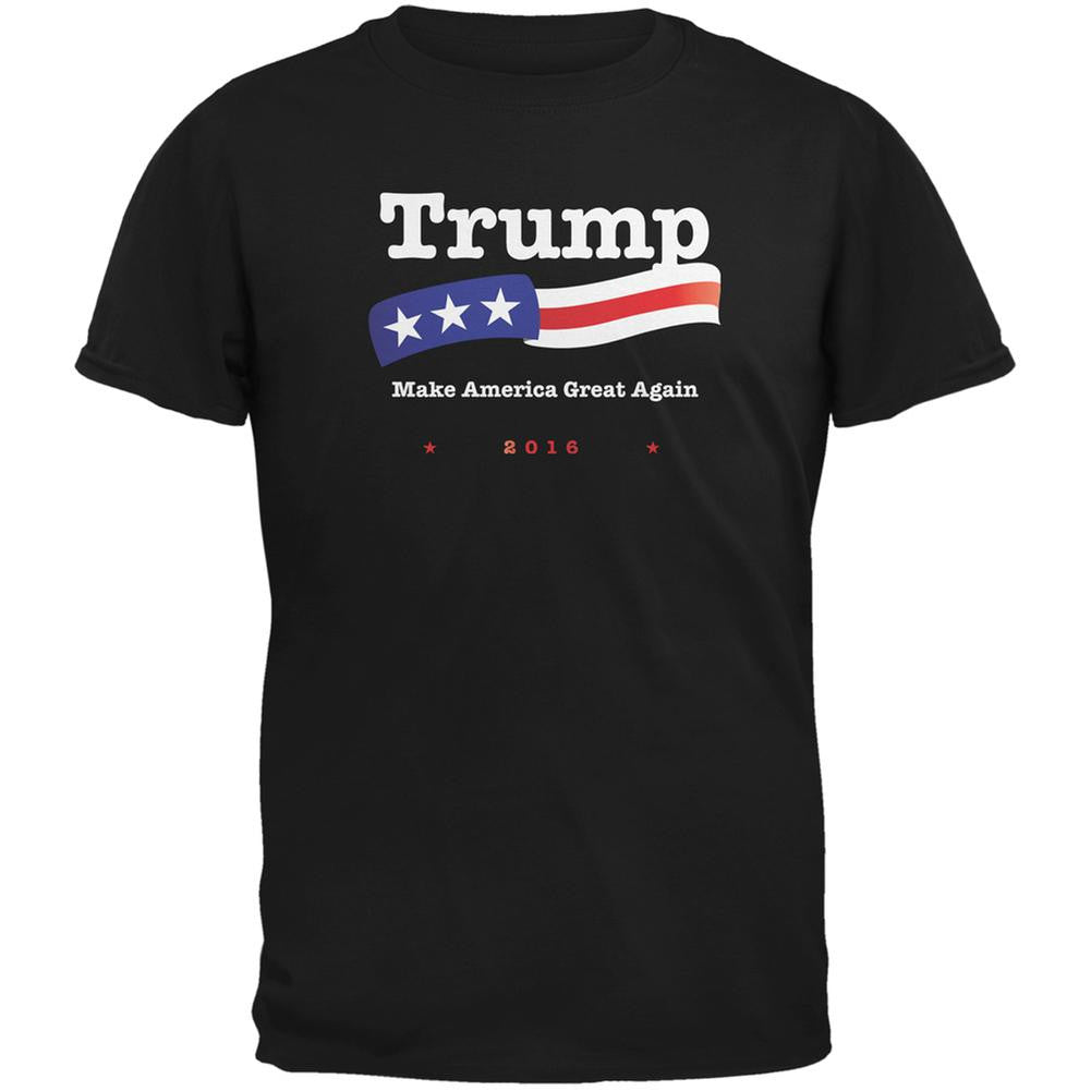 Election 2016 Trump Make America Great Black Adult T-Shirt Men's T-Shirts Old Glory 2XL Black