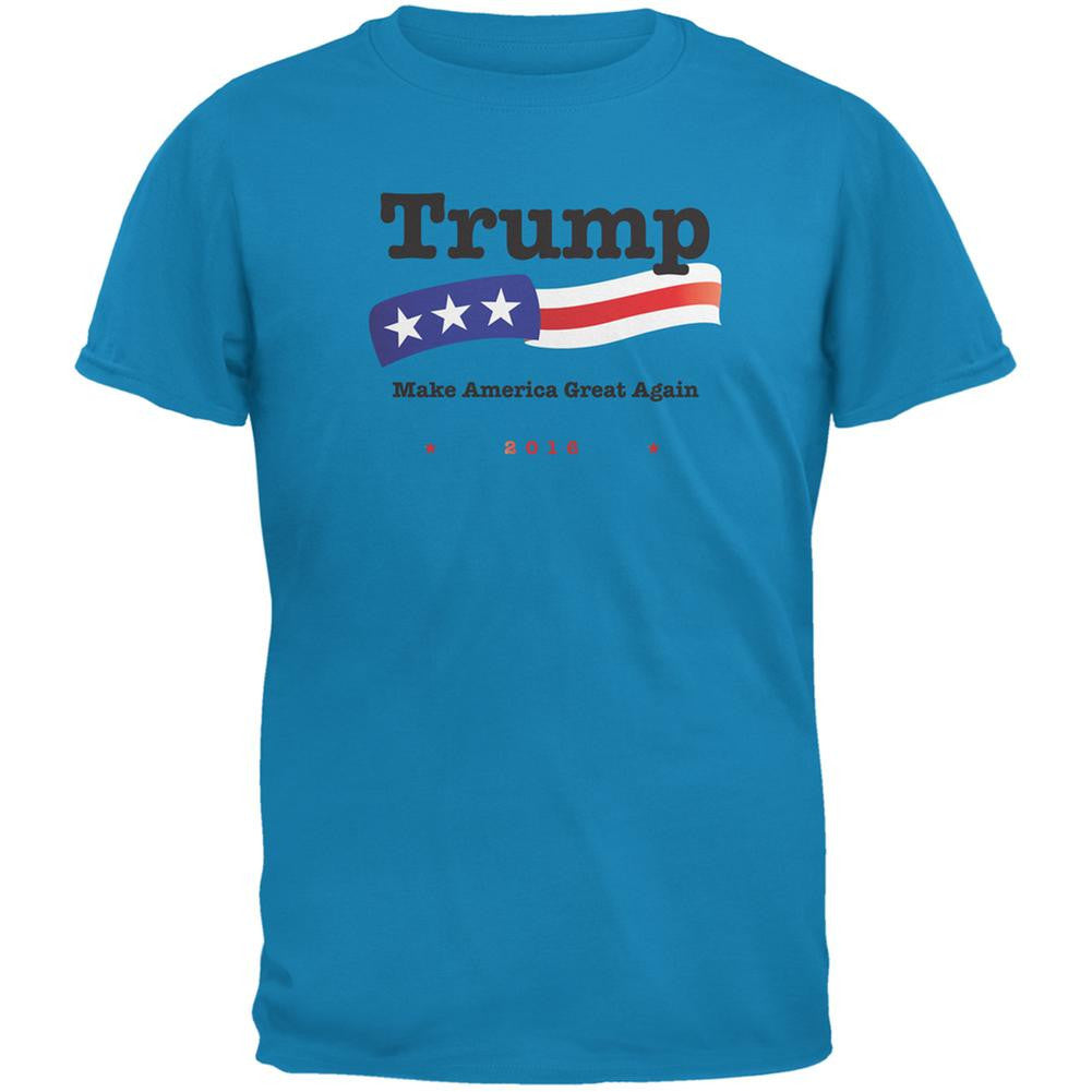 Election 2016 Trump Make America Great Sapphire Blue Adult T-Shirt Men's T-Shirts Old Glory 2XL Blue