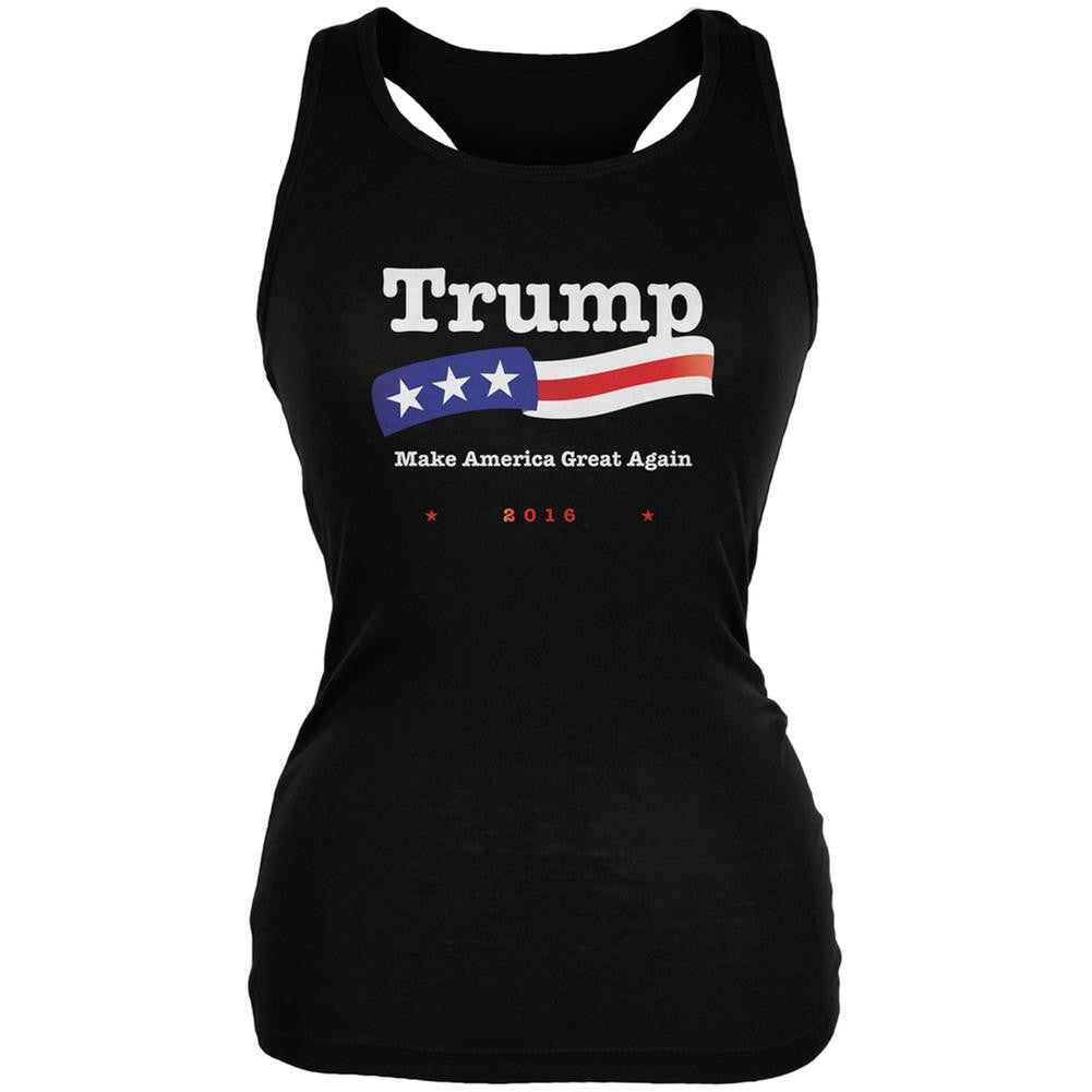 Election 2016 Trump Make America Great Black Juniors Soft Tank Top Juniors Tank Tops Old Glory 2XL Black