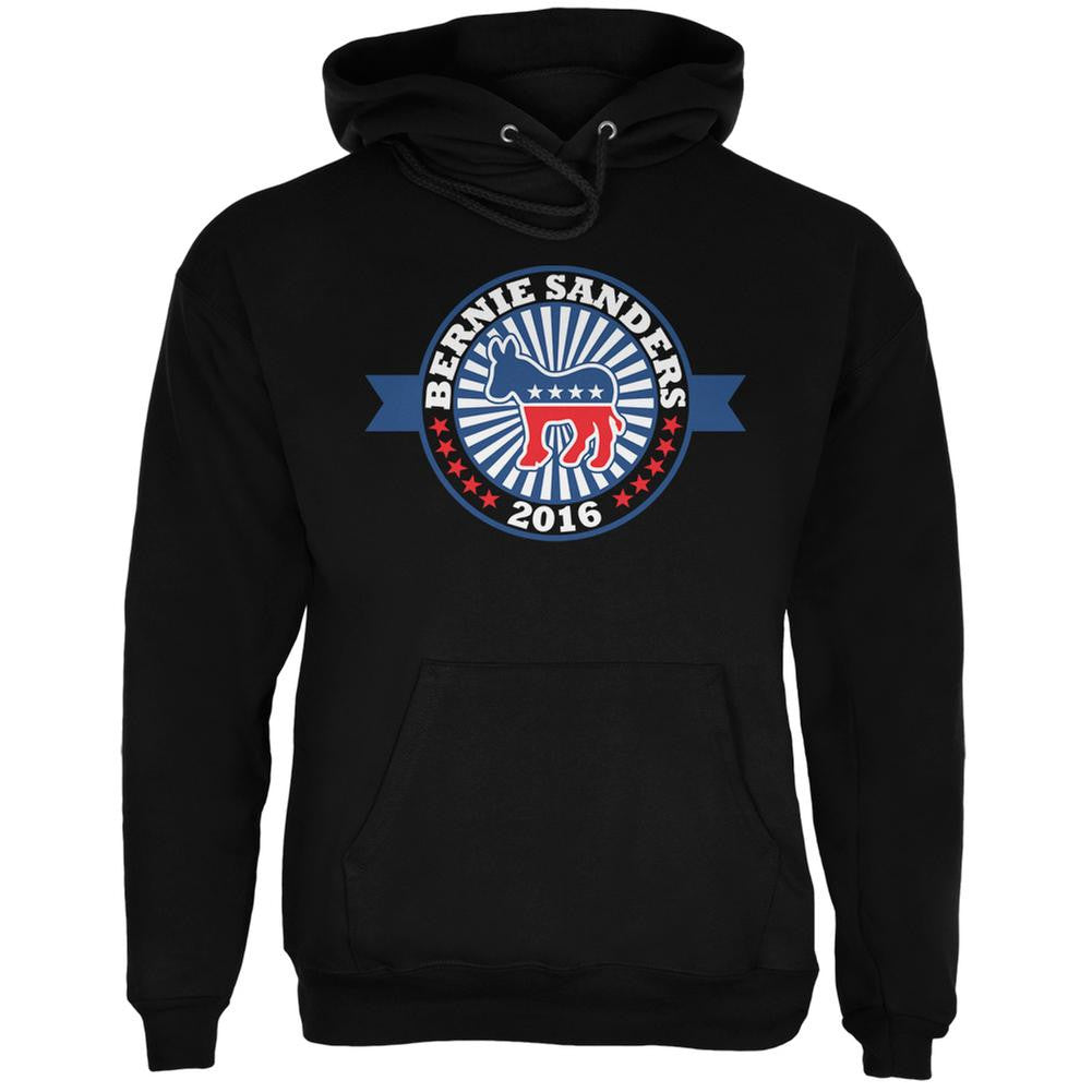 Election 2016 Bernie Sanders Democratic Donkey Black Adult Hoodie Men's Hoodies Old Glory 2XL Black