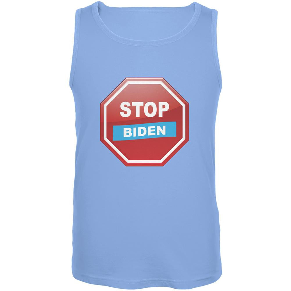 Election 2016 Stop Biden Carolina Blue Adult Tank Top Men's Tank Tops Old Glory 2XL Blue
