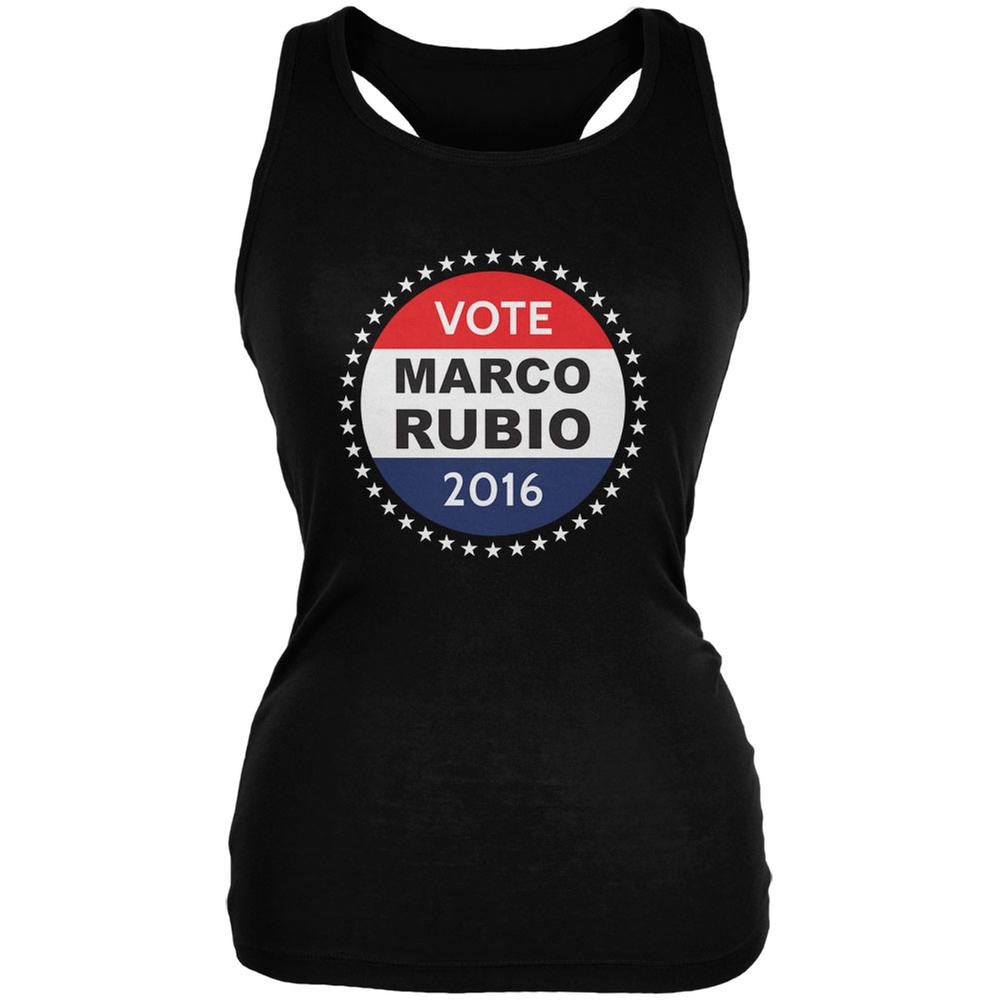 Election 2016 Marco Rubio Badge Black Juniors Soft Tank Top Juniors Tank Tops Old Glory 2XL Black