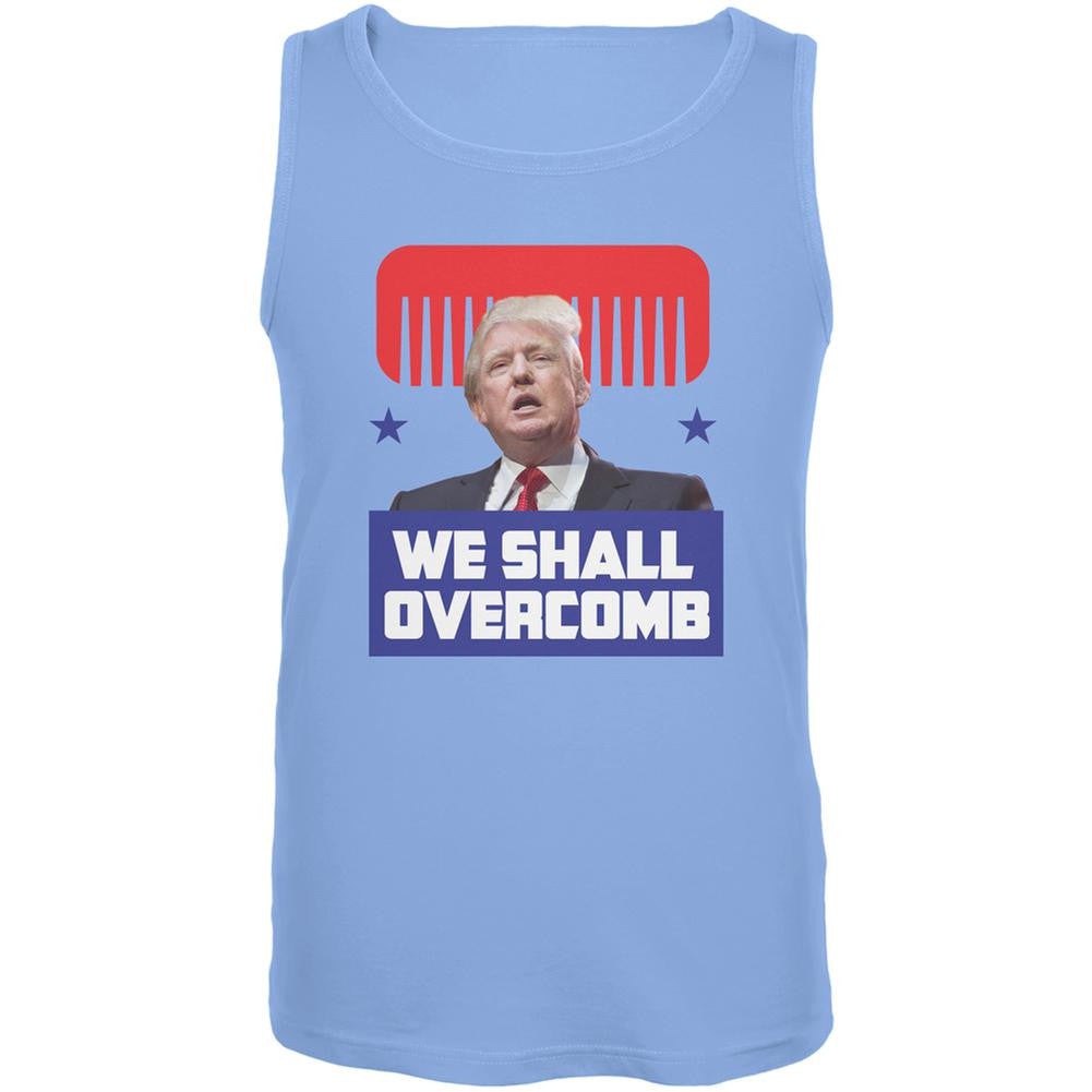 Election 2016 Trump We Shall Overcomb Carolina Blue Adult Tank Top Men's Tank Tops Old Glory 2XL Blue