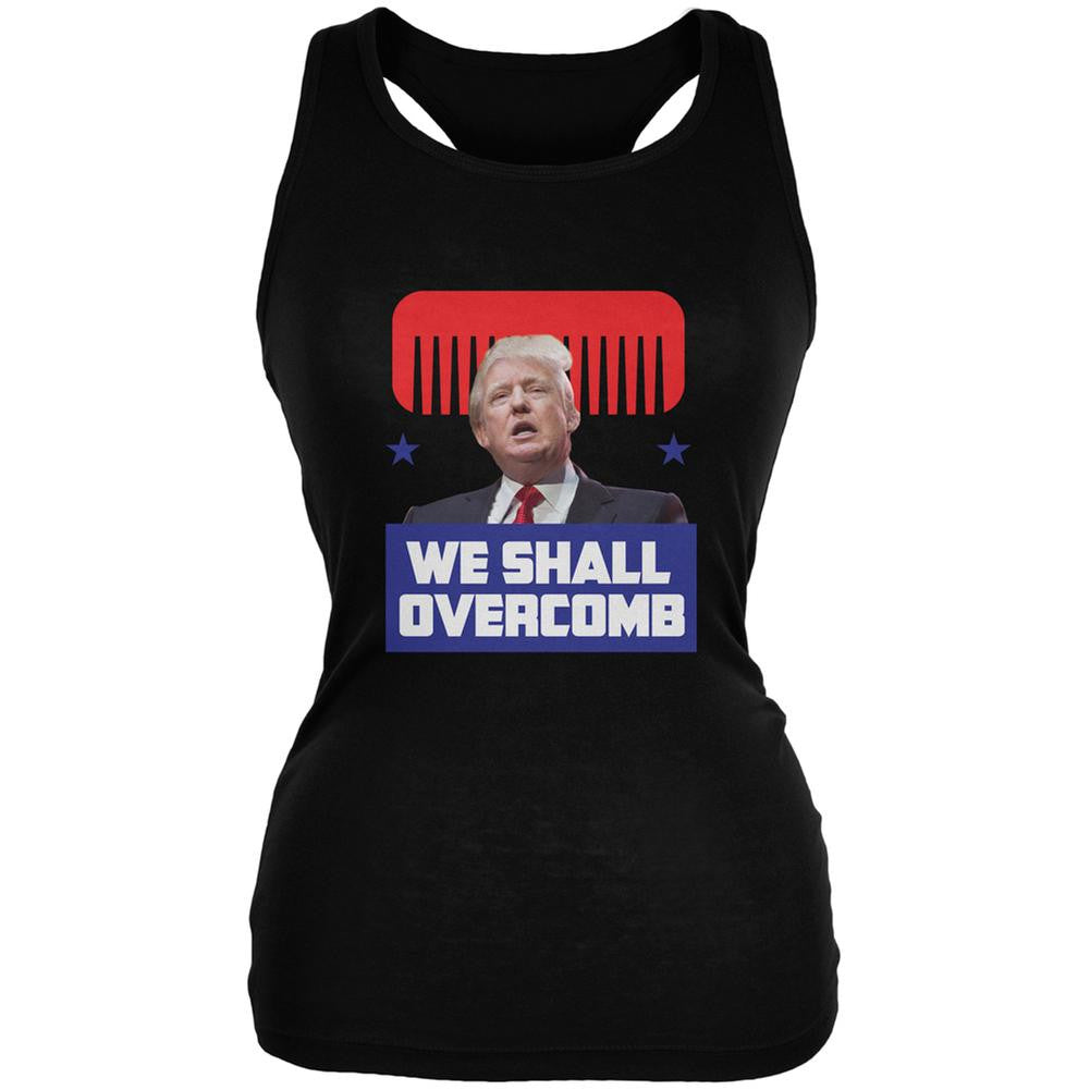 Election 2016 Trump We Shall Overcomb Black Juniors Soft Tank Top Juniors Tank Tops Old Glory 2XL Black