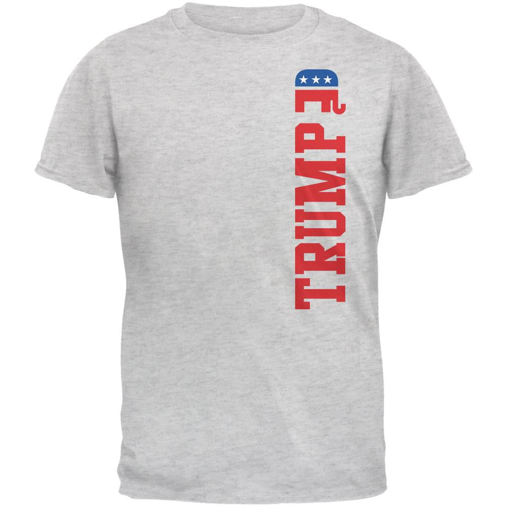 Election 2016 Team Donald Trump Light Heather Grey Adult T-Shirt Men's T-Shirts Old Glory 2XL Grey
