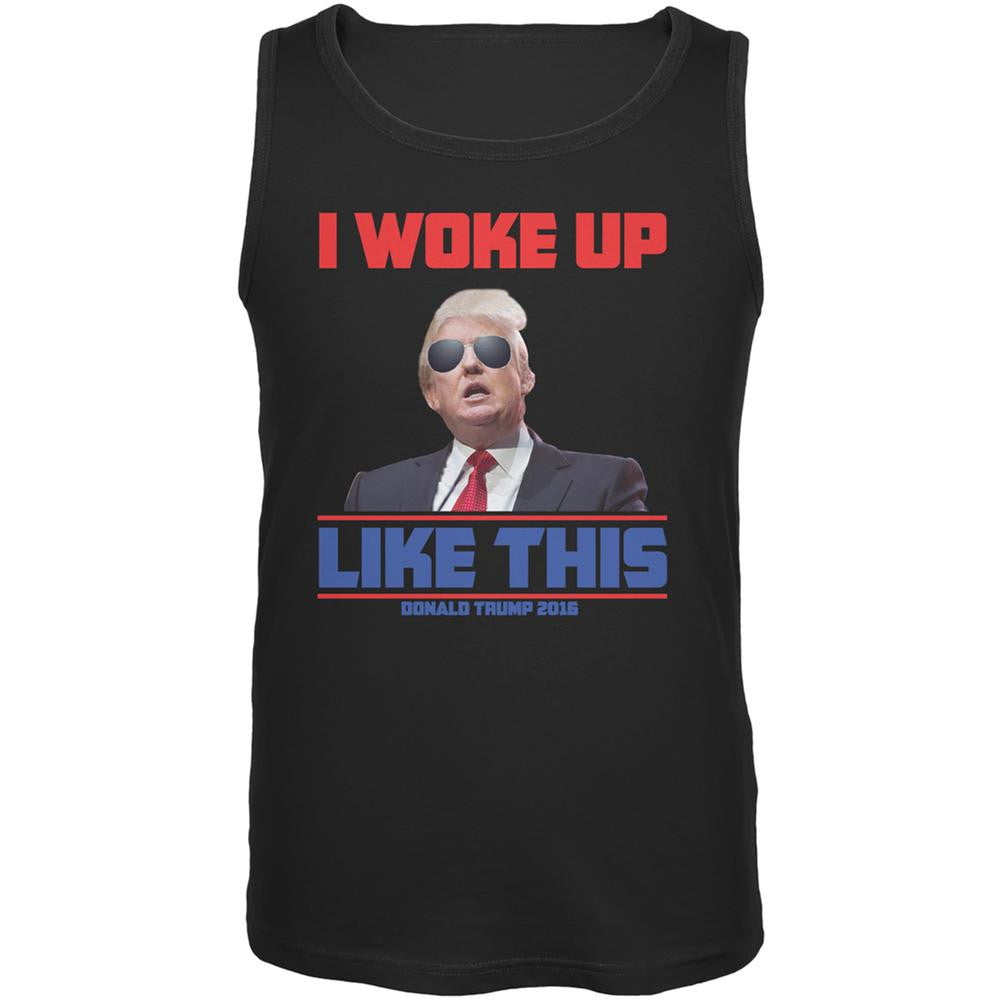 Election 2016 Trump I Woke Up Like This Black Adult Tank Top Men's Tank Tops Old Glory 2XL Black