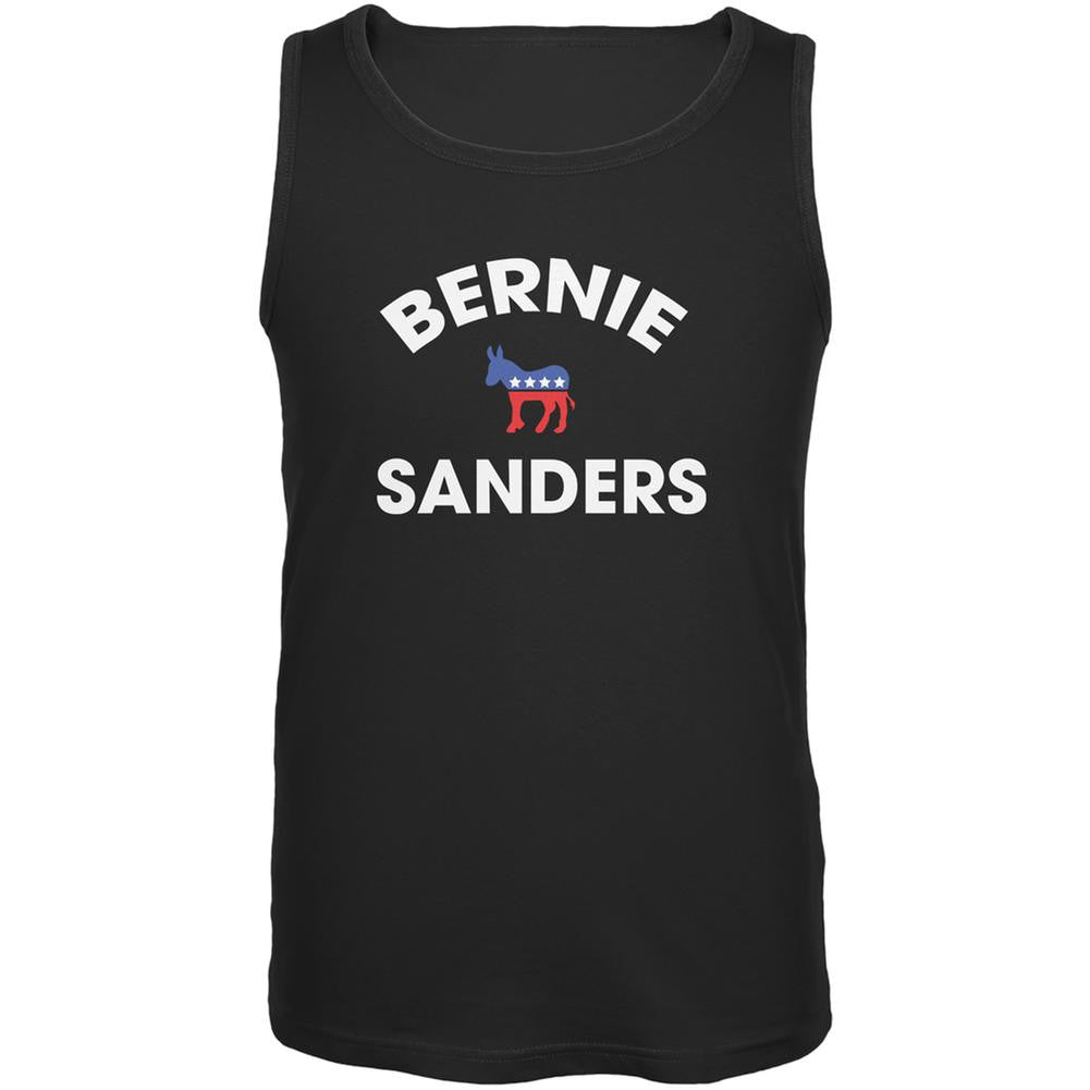Election 2016 Bernie Donkey Varsity Black Adult Tank Top Men's Tank Tops Old Glory 2XL Black