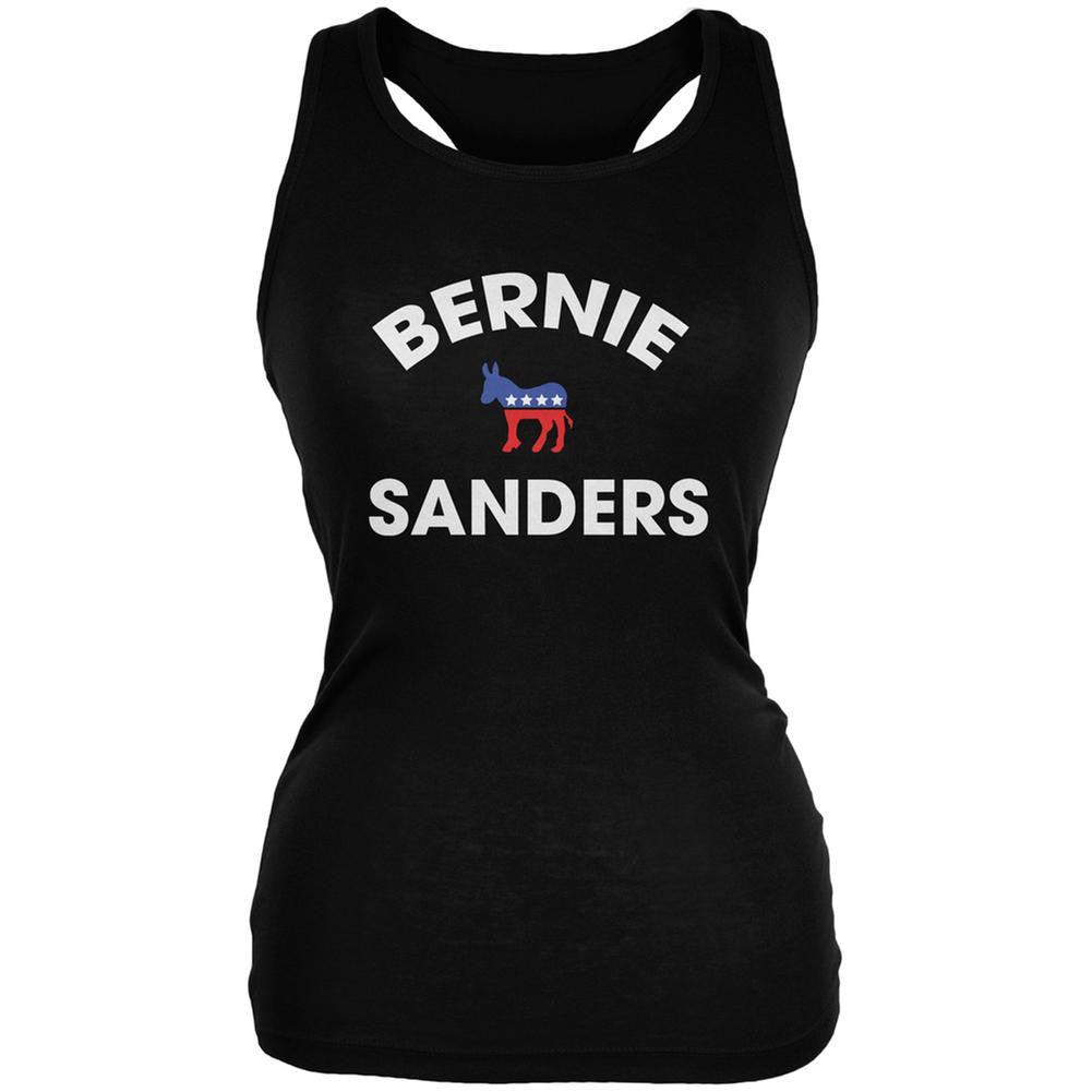 Election 2016 Bernie Donkey Varsity Black Juniors Soft Tank Top Juniors Tank Tops Old Glory 2XL Black