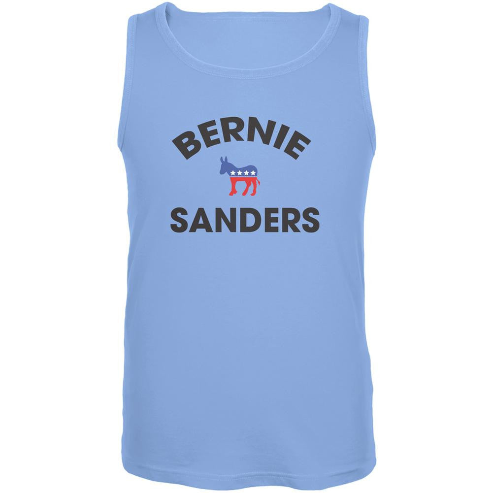 Election 2016 Bernie Donkey Varsity Carolina Blue Adult Tank Top Men's Tank Tops Old Glory 2XL Blue