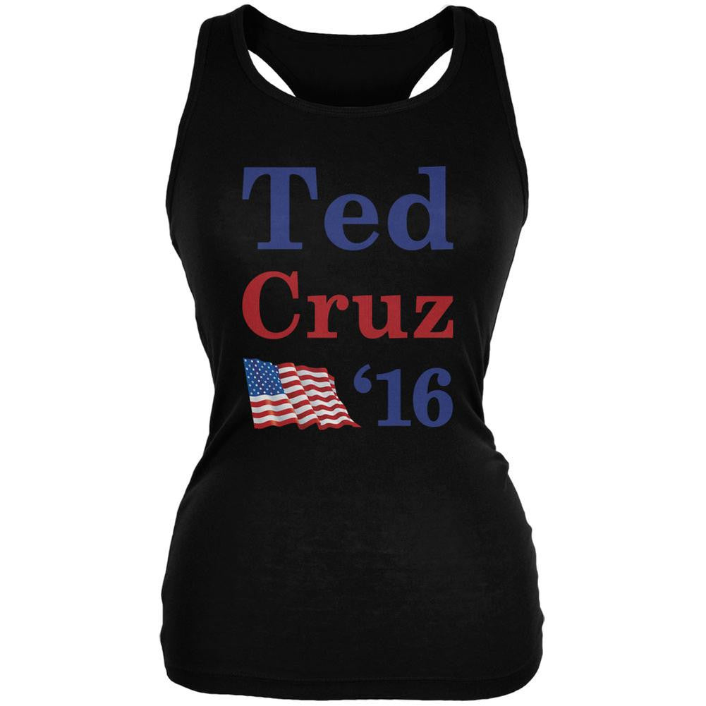 Election 2016 16 Flag Ted Cruz Black Juniors Soft Tank Top Juniors Tank Tops Old Glory 2XL Black