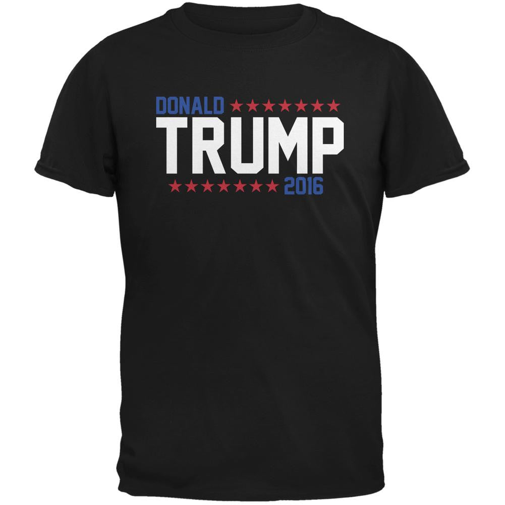 Election 2016 Donald Trump 2016 Stars Black Adult T-Shirt Men's T-Shirts Old Glory 2XL Black