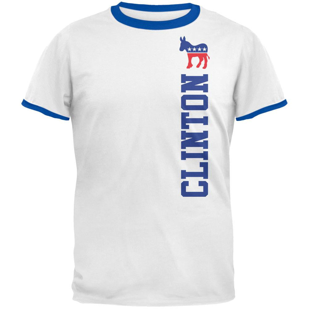 Election 2016 Team Hillary Clinton White/Royal Men's Ringer T-Shirt Men's T-Shirts Old Glory 2XL Multi