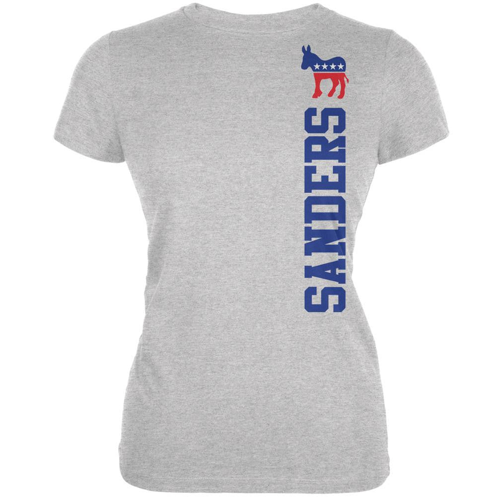 Election 2016 Team Bernie Sanders Heather Grey Juniors Soft T-Shirt Juniors T-Shirts Old Glory 2XL Grey
