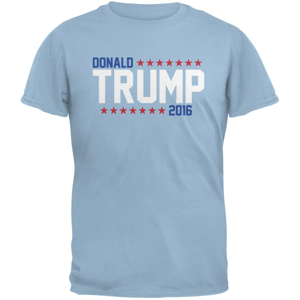 Election 2016 Donald Trump 2016 Stars Light Blue Adult T-Shirt Men's T-Shirts Old Glory 2XL Blue