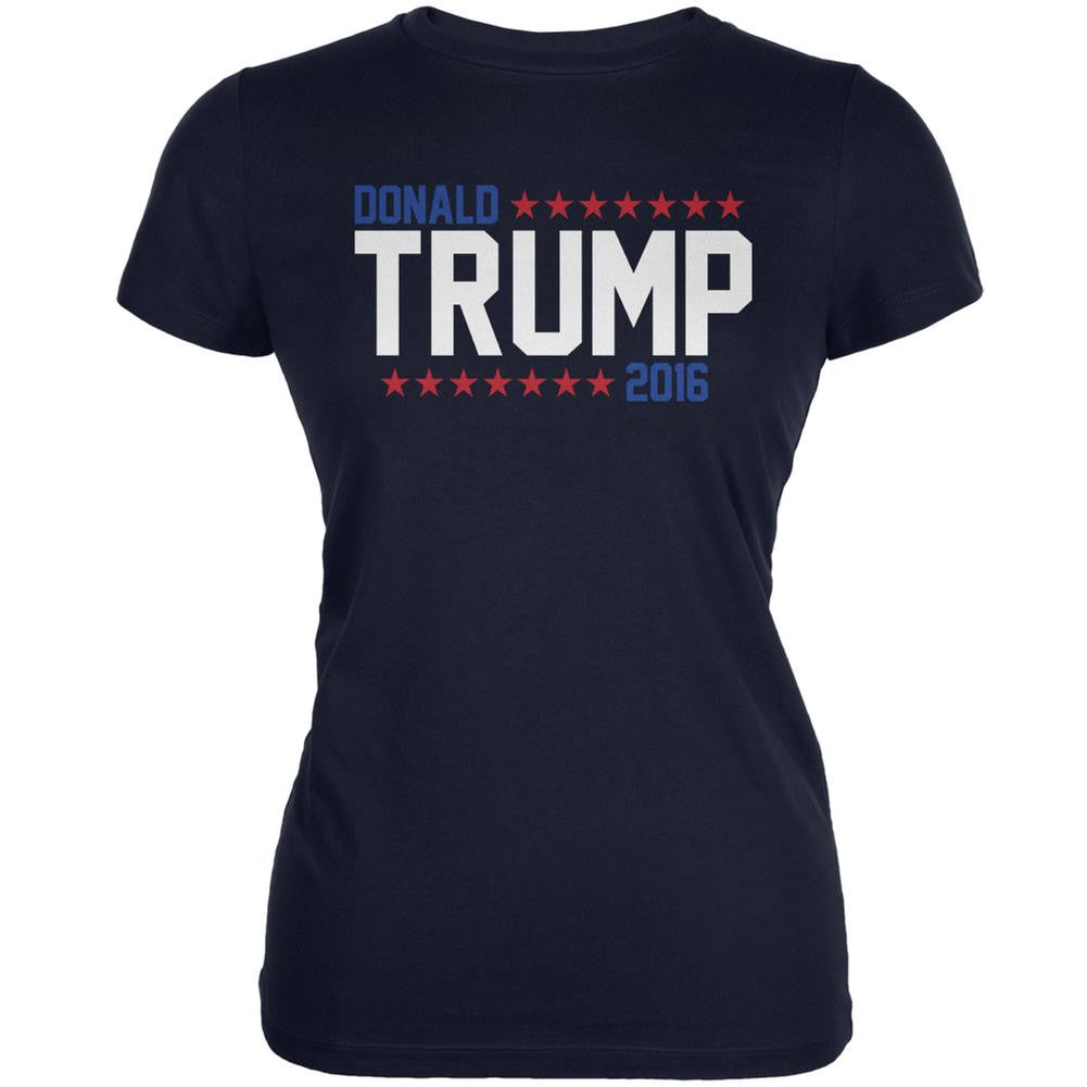 Election 2016 Donald Trump 2016 Stars Navy Juniors Soft T-Shirt Juniors T-Shirts Old Glory 2XL Blue